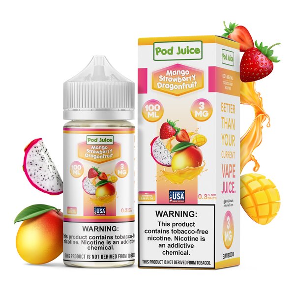 Pod Juice Synthetic Mango Strawberry Dragonfruit 100mL